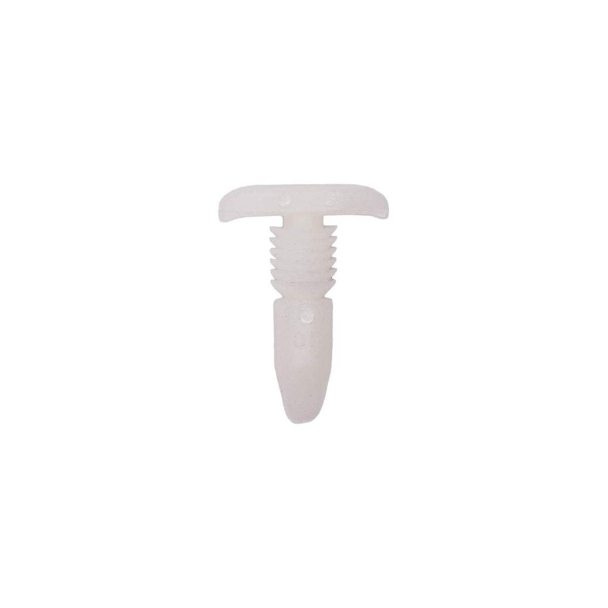 3/16"x5/8" White Nylon Weatherstrip Retainer, 3/16"x1/2" Head