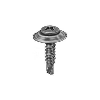 #8-18x3/4" Phillips Oval Head SEMS #2 Drill Screw w/ Countersunk washer, Phosphate & Oil