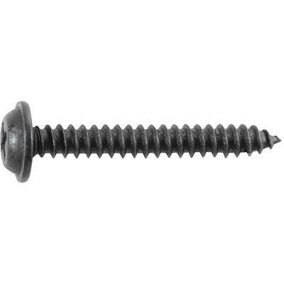 #8-18x1-1/4" Phillips Flat Top Washer Tapping Screw, Type A/AB, Black E-Coat