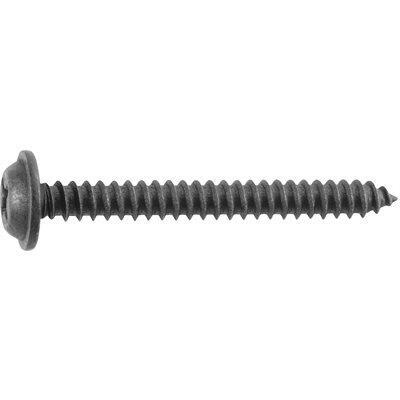 #8-18x1-1/2" Phillips Flat Top Washer Tapping Screw, Type A/AB, Black E-Coat