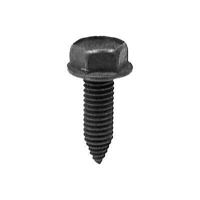 M6-1.0x20mm Hex Washer Head Tapping Screw, Type CA, 13mm Washer, Black Polyseal