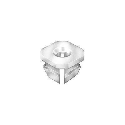 #8 White Nylon Square Nut Insert, 1/16-5/32 Range
