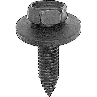 M8-1.25x30mm Hex Head Sems Thread Forming Screw, 24mm Washer, Black Phosphate