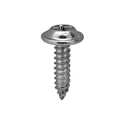 #10x3/4" Phillips Flat Top Washer Head Tapping Screw, Type A/AB, Zinc