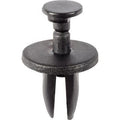 5/16"x9/16" Black Nylon Push-Type Retainer with Open End, 21/32" Head