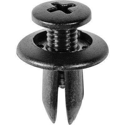 7mmx12mm Black Phillips Screw Type Retainer with Open End, 15mm Head
