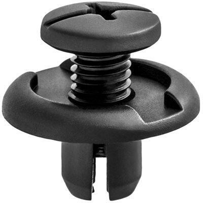 8mmx9mm Slotted/Phillips Screw-Type Push-In Retainer with Opened End, 20mm Head