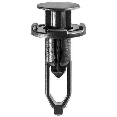 9mmx28mm Black Nylon Push Type Retainer, 18mm Head