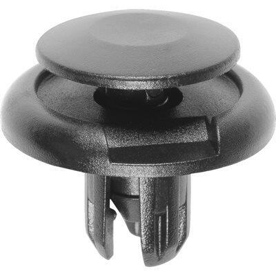 8mmx11mm Black Nylon Push-Type Retainer w/ Drive Pin, 20mm Head