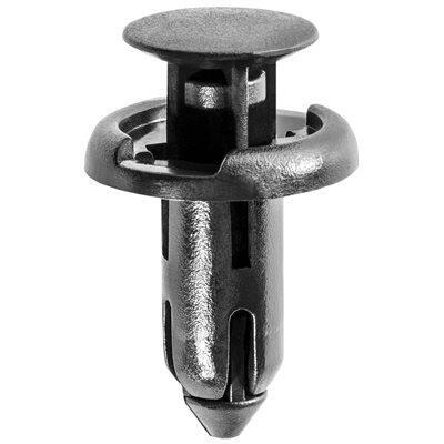 8mmx15mm Black Nylon Push-Type Retainer w/ Drive Pin, 18mm Head