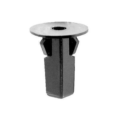 #12 (5.5mm) Black Nylon Grommet, 8mm Square  Hole, 22mm Stem, 20mm Head