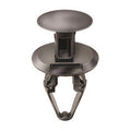 9.5mmx20mm Black Nylon Push-Type Retainer with Closed End, 18mm Head