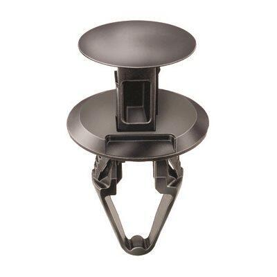 9.5mmx20mm Black Nylon Push-Type Retainer with Closed End, 18mm Head