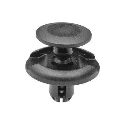 7mmx10mm Black Nylon Push-Type Retainer with Drive Pin, 20mm Head