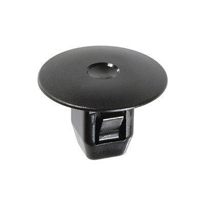 #8  Black Nylon Screw GROMMET, 9mm Square Hole, 12mm Stem, 20mm Round Head