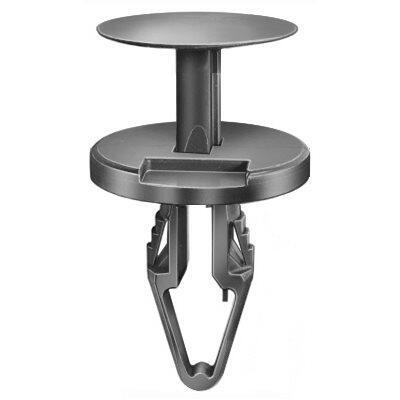 6.5mmx17.5mm Black Nylon Push-Type Retainer with Closed End, 18mm Head