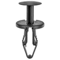 8.5mmx24mm Black Nylon Push-Type Retainer with Closed End, 20mm Head