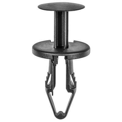 8.5mmx24mm Black Nylon Push-Type Retainer with Closed End, 20mm Head