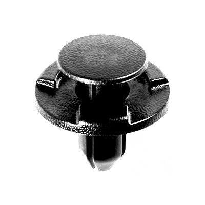 8mmx12mm Black Nylon Push-Type Retainer with Drive Pin, 20mm Head