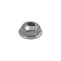 #10-32 Stamped Hex Washer Locknut, 3/8" Wrench, 1/2" Washer, Zinc