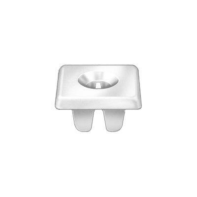 1/4"-20 White Nylon License Plate Nut, 5/8" Head