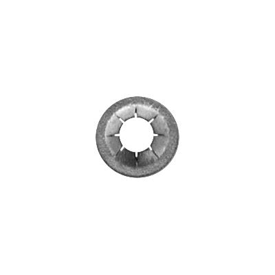 3/16" Stud, Sheered Push On Retainer, 8 Prongs, Zinc Mechanical .0002 Minimum