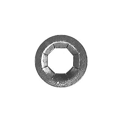 5/16"-8mm Stud, Sheered Push On Retainer, 8 Prongs, Zinc Mechanical .0003 Minimum