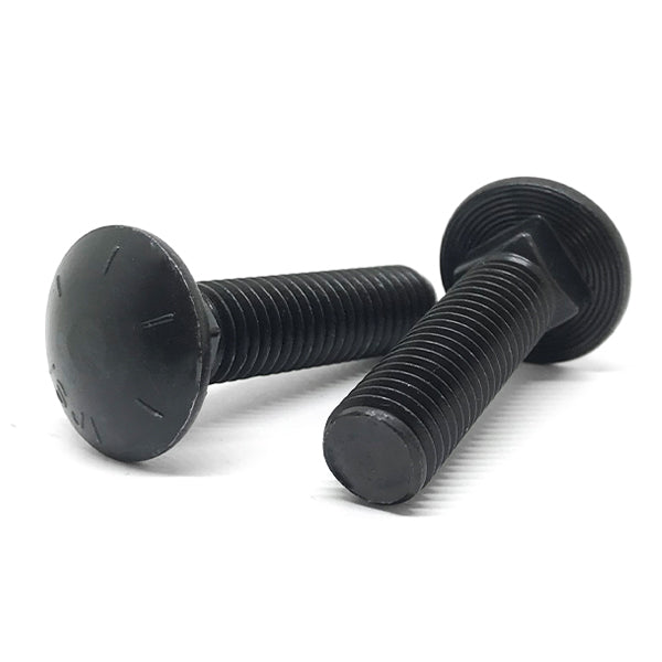 3/4-10x4" Grade 8 Round Head Square Neck Full Thread Carriage Bolts Plain