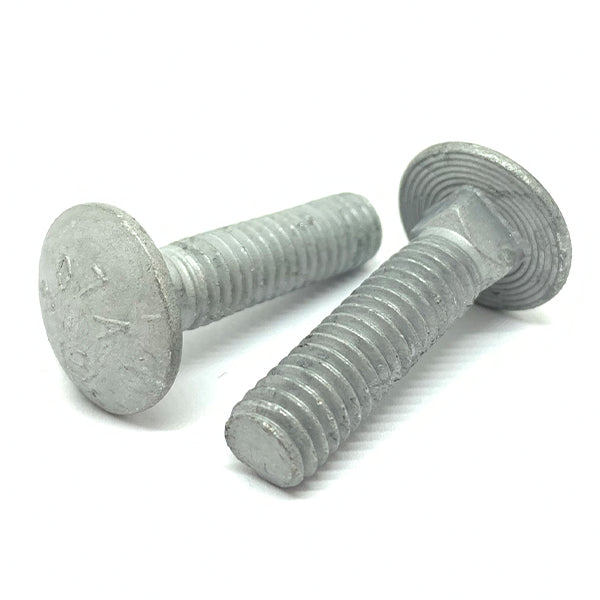 1/2-13x1" A307 Grade A Carriage Bolts Galvanized