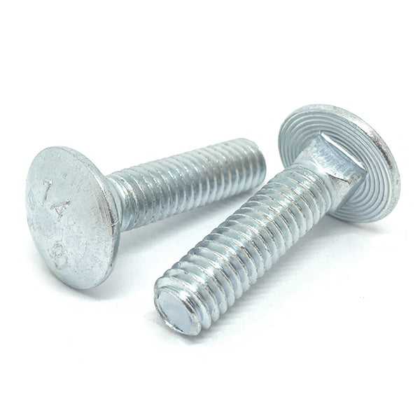 1/2-13x1-1/4" A307 Grade A Carriage Bolts Zinc