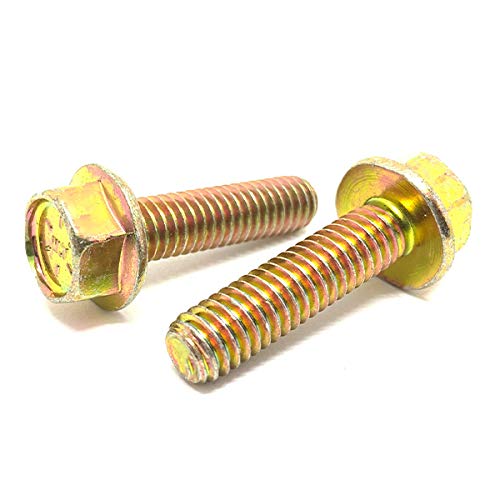 Inch Grade 8 Hex Flange Frame Bolts & Lock Nuts Yellow Assortment - 351PCS
