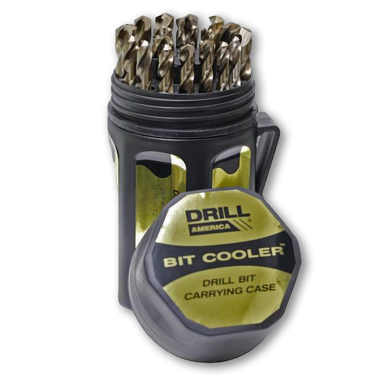 29 Piece HSS Colbalt Jobber Drill Bit Set Shatter Proof Case