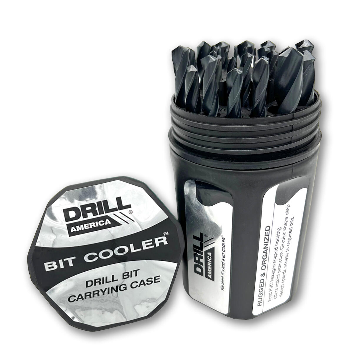 29 Piece HSS Black Oxide Jobber Drill Bit Set Shatter Proof Case