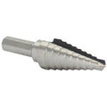#2 High Speed Steel Round Shank Step Drill Bit, (3/16" - 1/2" by 1/16")
