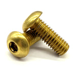 5/16"-18x3/4" Brass Button Head Socket Cap Screw
