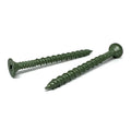 #8x1-1/4" Combo Flat Head Self Tapping Cement Board Screws Zinc Green