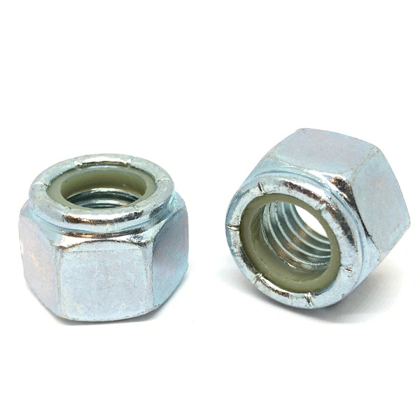 9/16"-12 Grade A Nylon Insert Hex Nuts Zinc