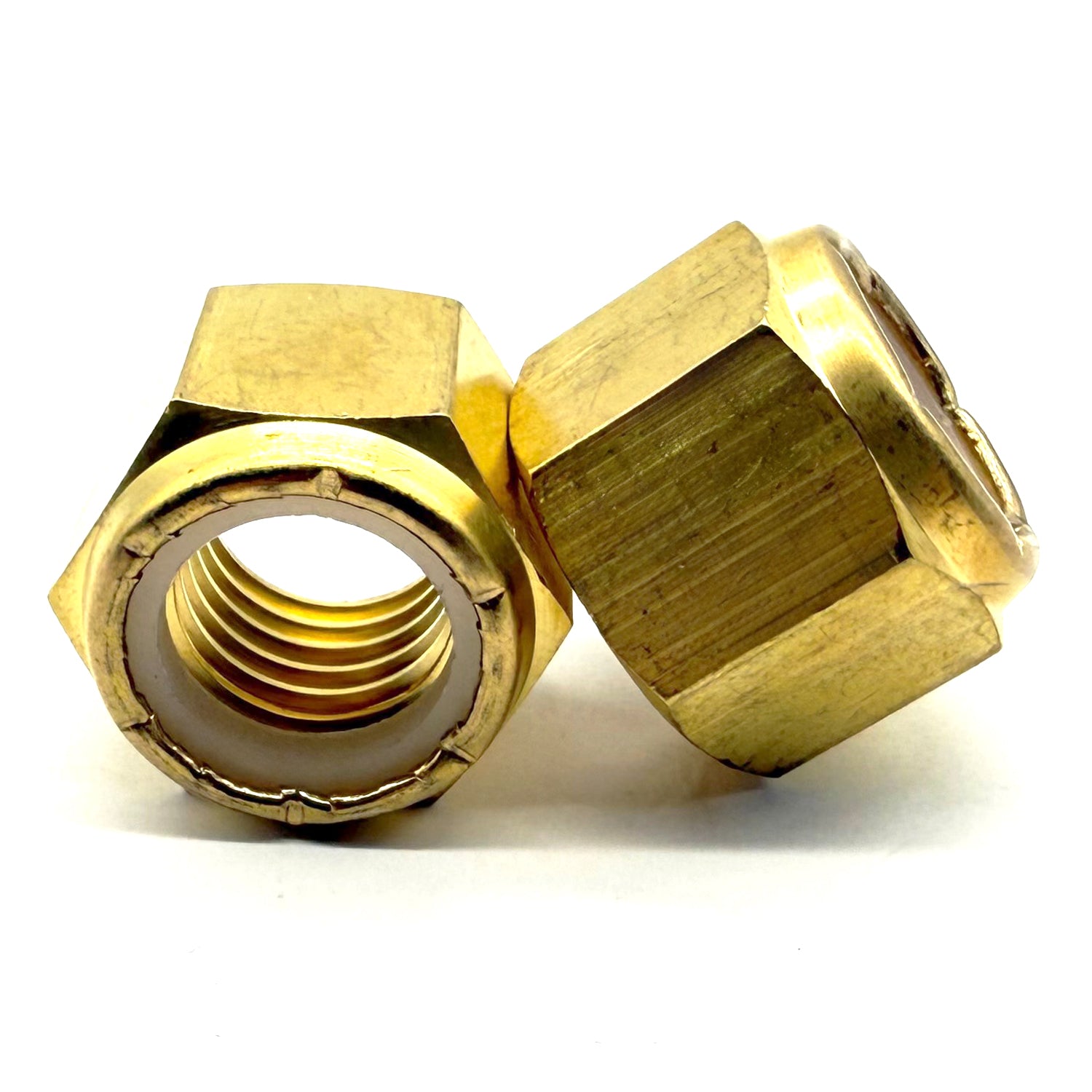 3/8"-24 Brass Nylon Insert Locknut