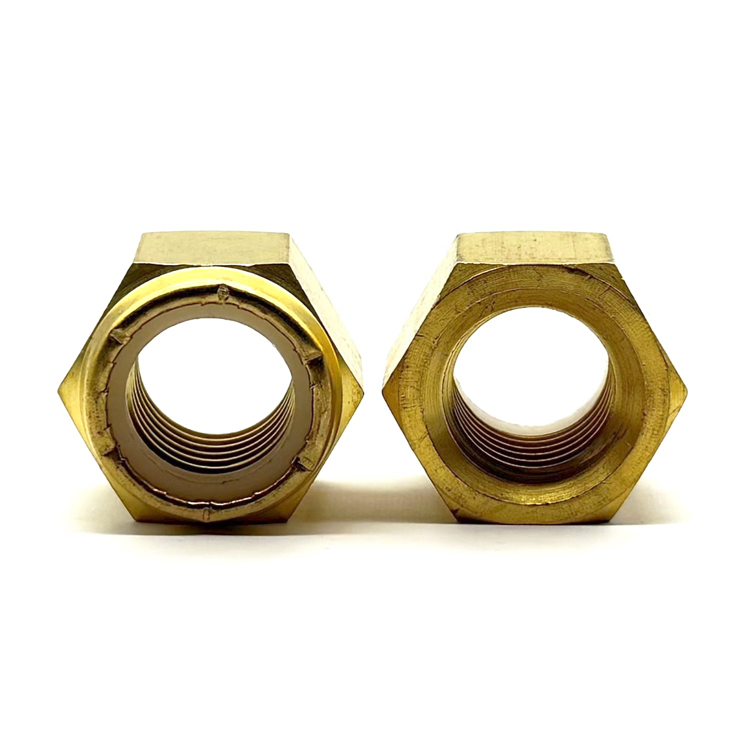 3/8"-24 Brass Nylon Insert Locknut
