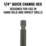 15 Piece Cobalt Quick Change Hex Shank Drill Bit Set 1/16" - 1/2" Plastic Case