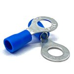 Blue PVC/Vinyl #10 Diameter Ring Crimp Connector, AWG 16-14