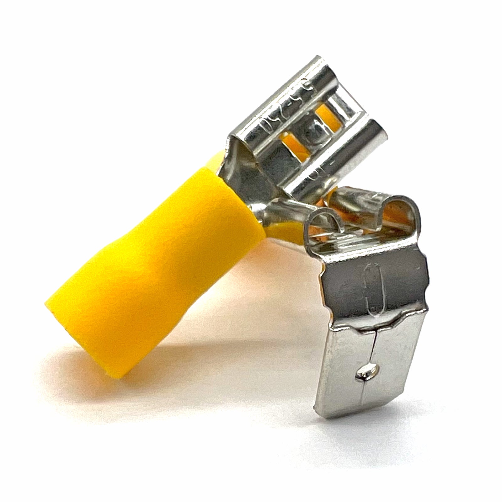 Yellow PVC/Vinyl Piggy Back Crimp Connector, AWG 12-10