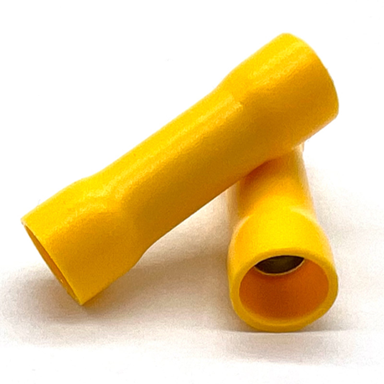 Yellow PVC/Vinyl Butt Splice Crimp Connector, AWG 12-10