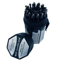 29 Piece HSS Black Oxide Drill Bit Set, 1/16" - 1/2", Round Bit Cooler Case, D/A Series