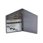 13 Piece HSS Polished Jobber Length Drill Bit Set, 1/16" - 1/4"