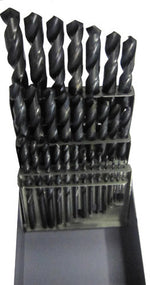 15 Piece HSS Black Oxide Jobber Length Drill Bit Set, D/AN, 1/16" - 1/2"