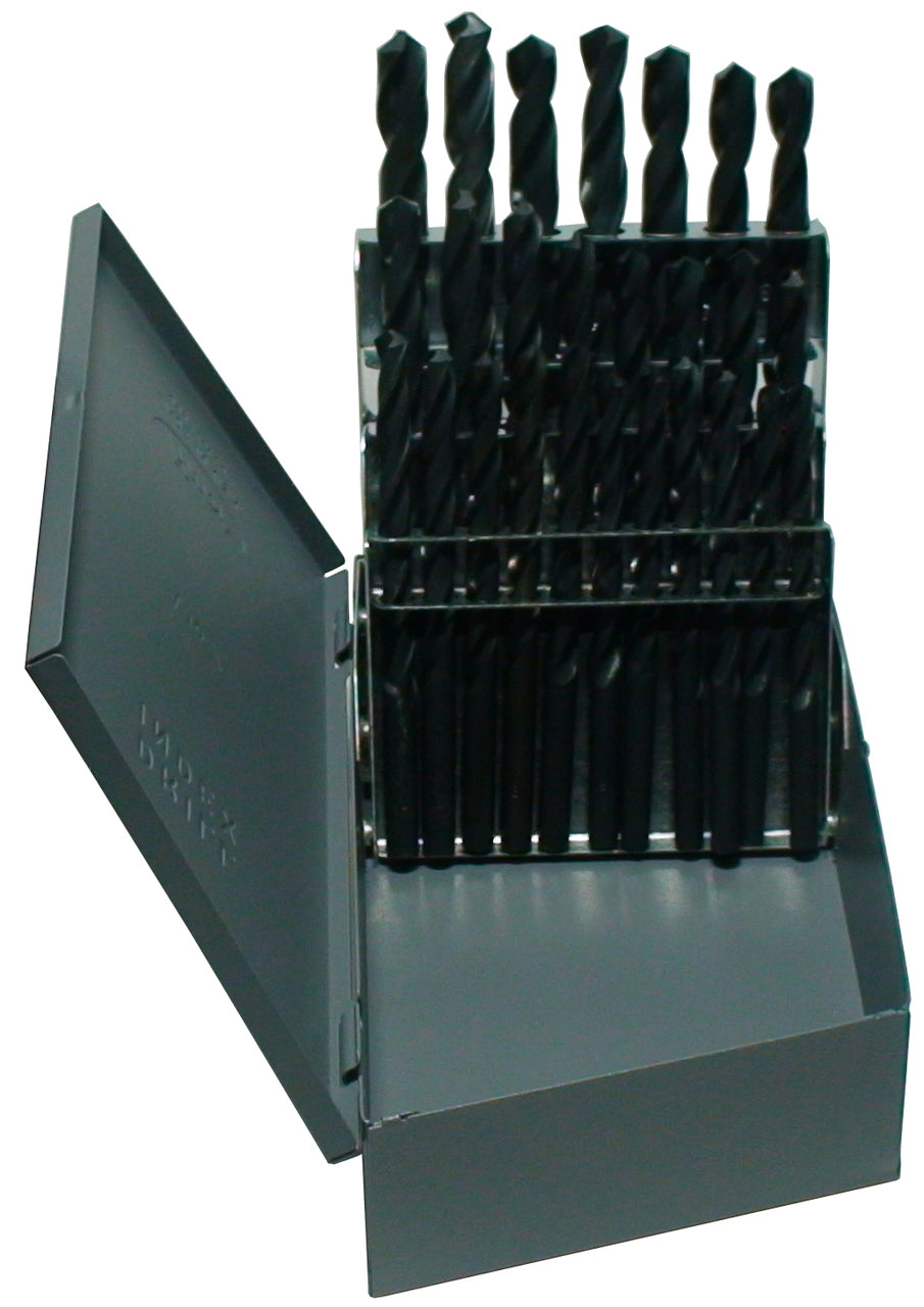 26 Piece HSS Black Oxide Jobber Length Drill Bit Set, D/AN, A -Z