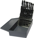 25 Piece HSS Black Oxide Jobber Length Drill Bit Set, D/AN, 1.00mm - 13.00mm