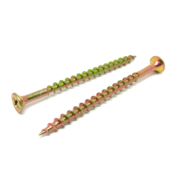 #10-8x3-1/2" Steel Bugle Head Drywall Screws Piercing Point Zinc Yellow