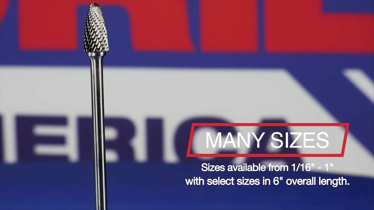 11 Piece Miniature Carbide Bur Set (SA42, SA43, SC42, SD42, SE41, SF42, SG41, SG43, SH41, SM43 and SN42)